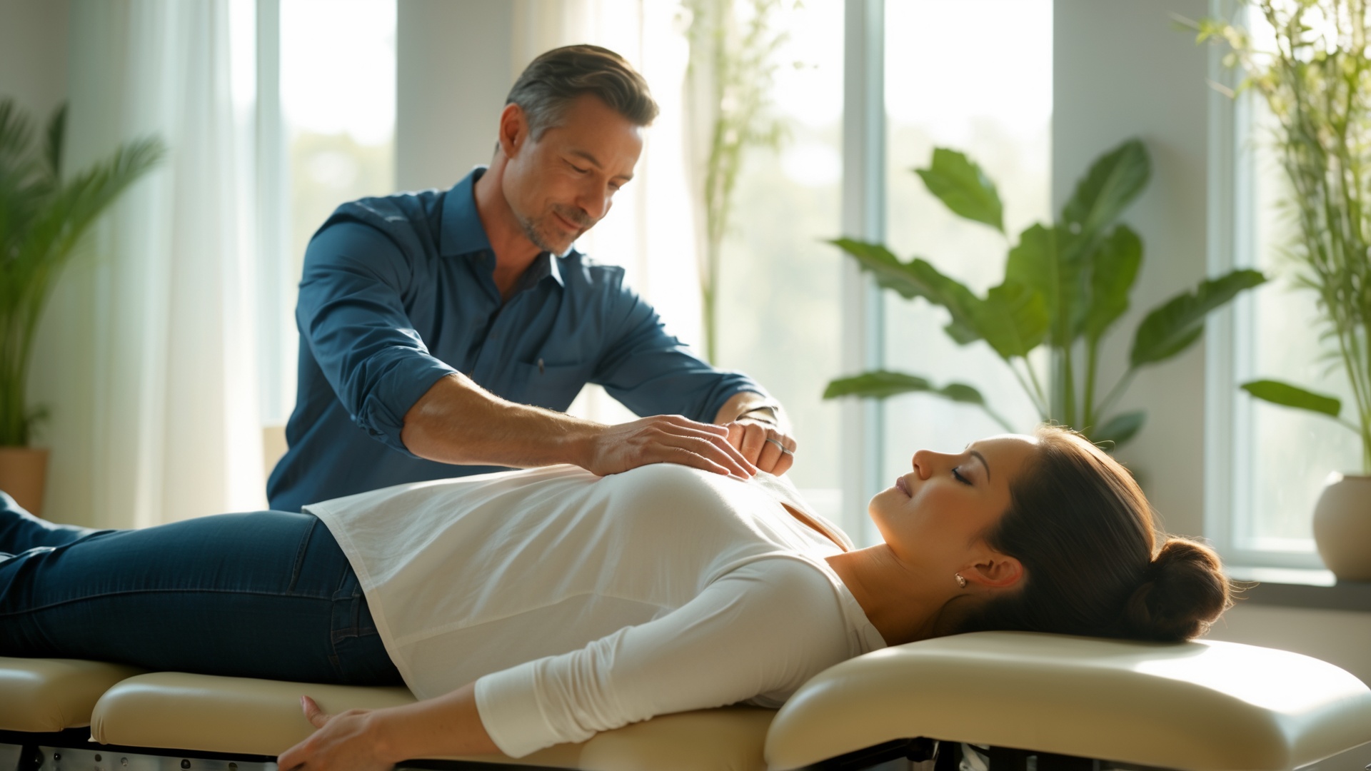 Serene chiropractic office setting