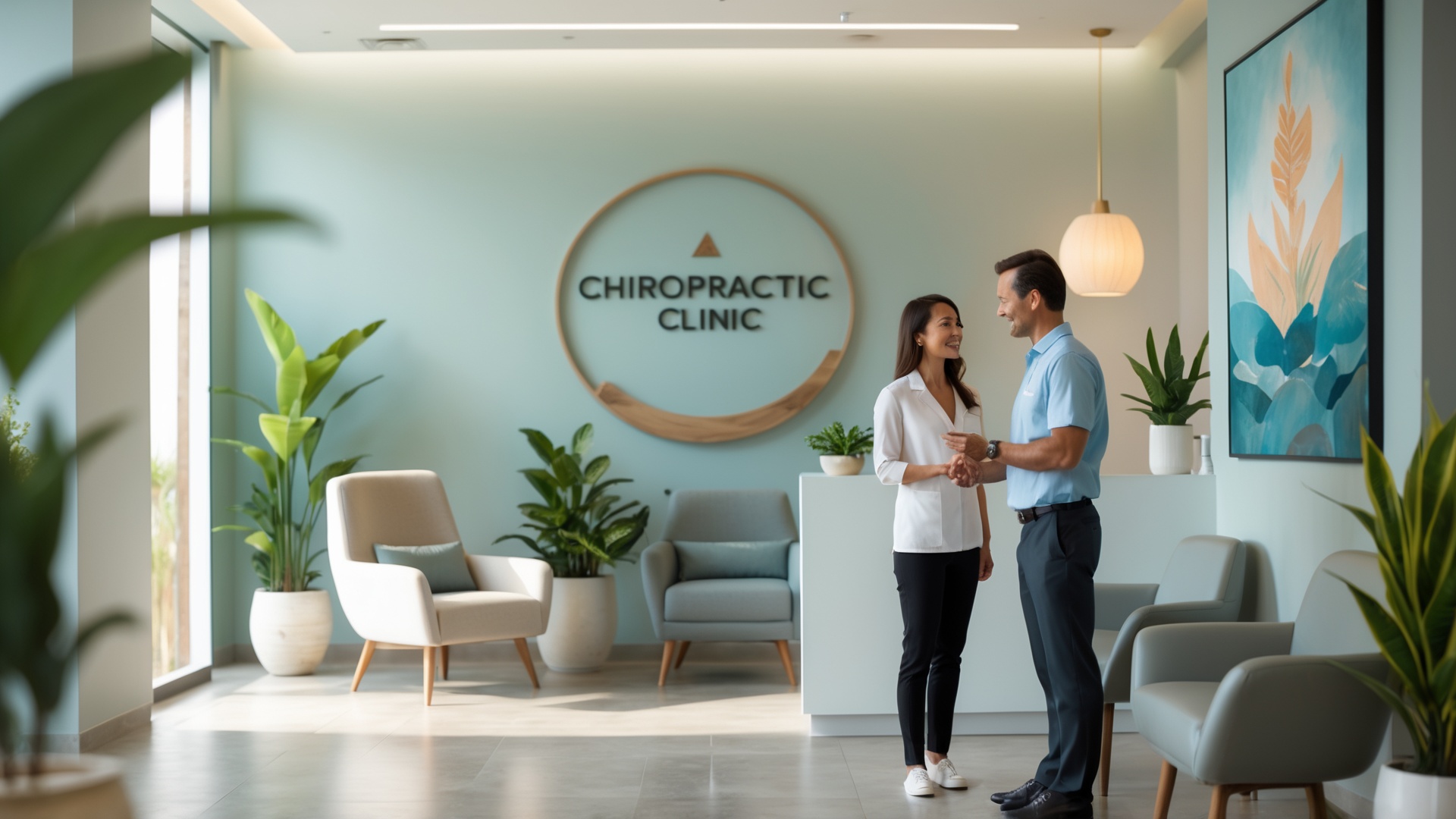Welcoming chiropractic clinic interior