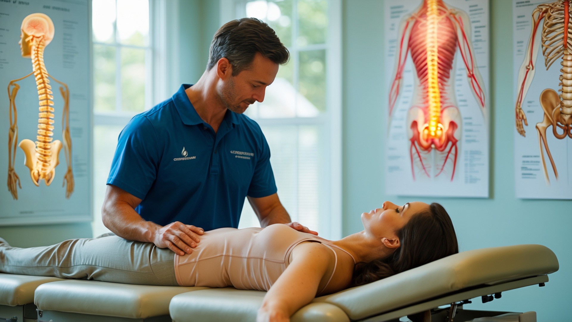 Serene chiropractic clinic environment