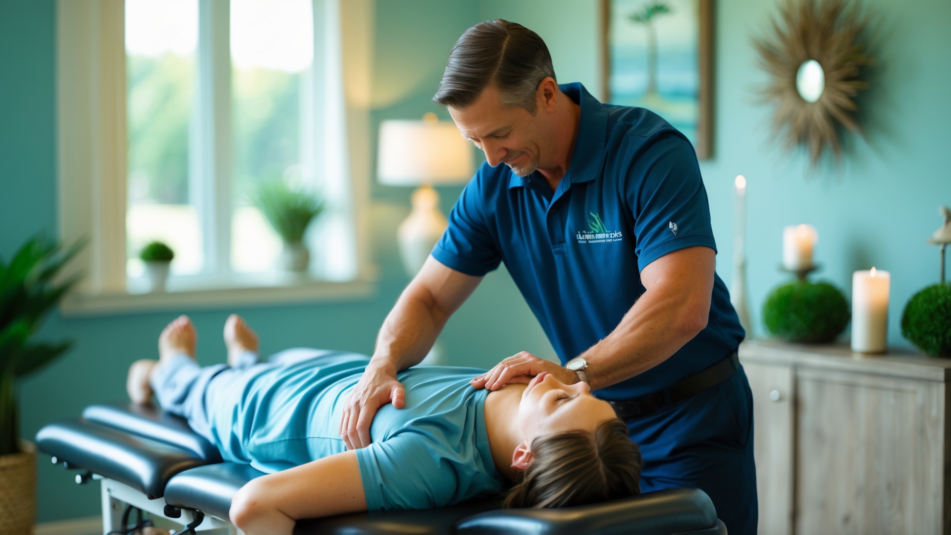 Serene and inviting chiropractic office