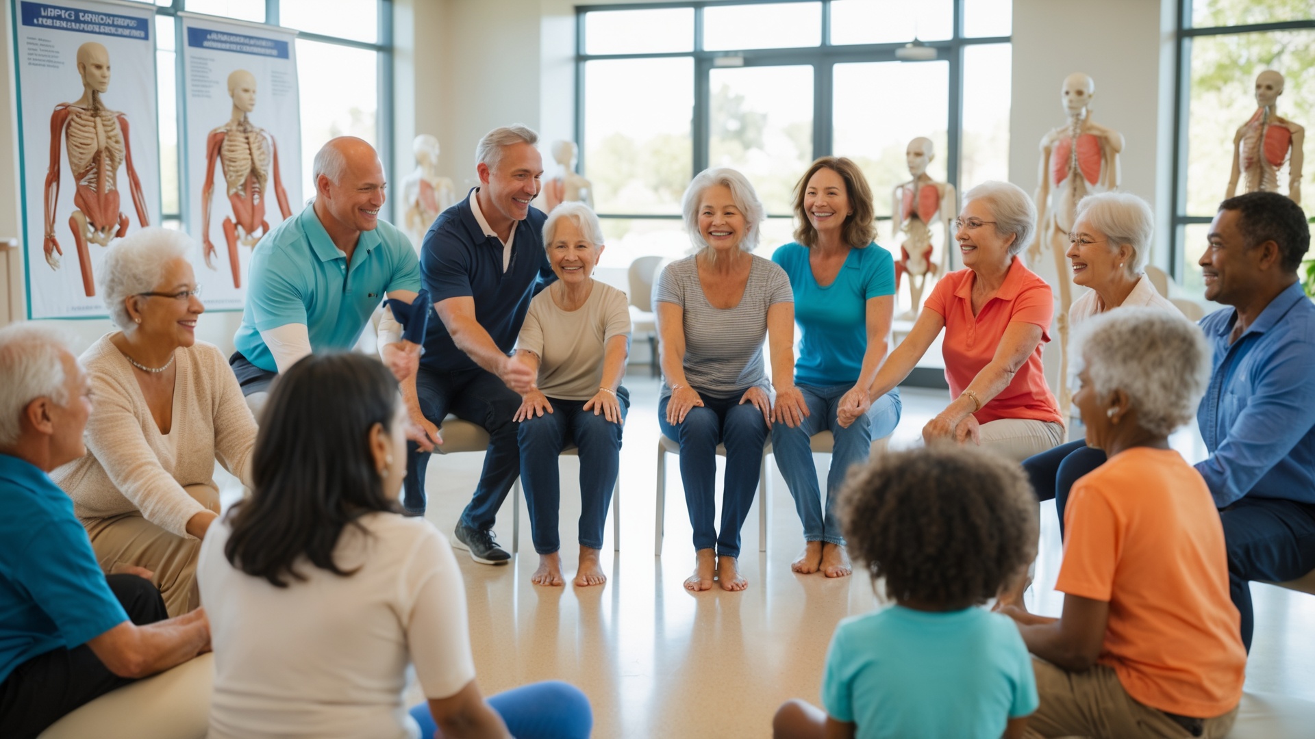 Diverse group at chiropractic workshop